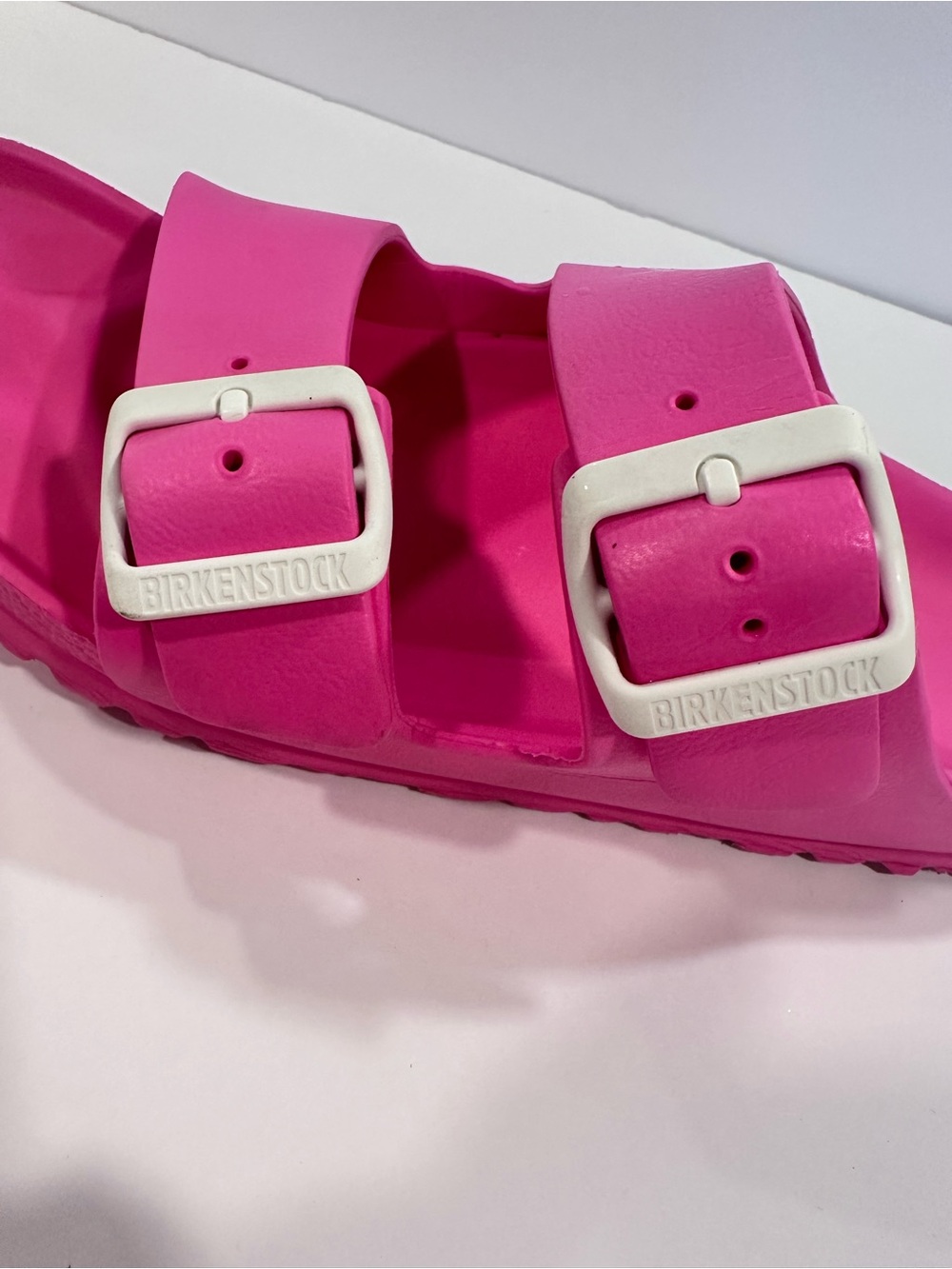Birkenstock Arizona EVA Hot Pink Double Buckle Sandals Women's Size 39 EU 8 US - Picture 6 of 10